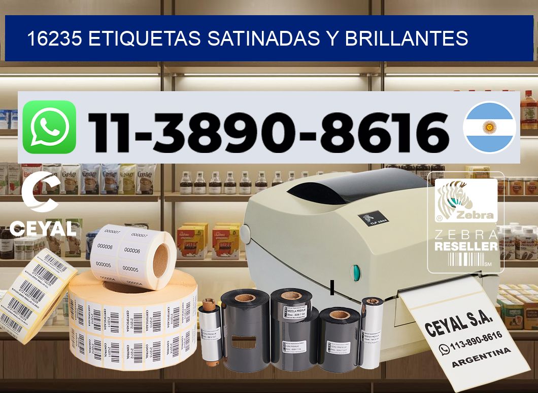 16235 Etiquetas satinadas y brillantes