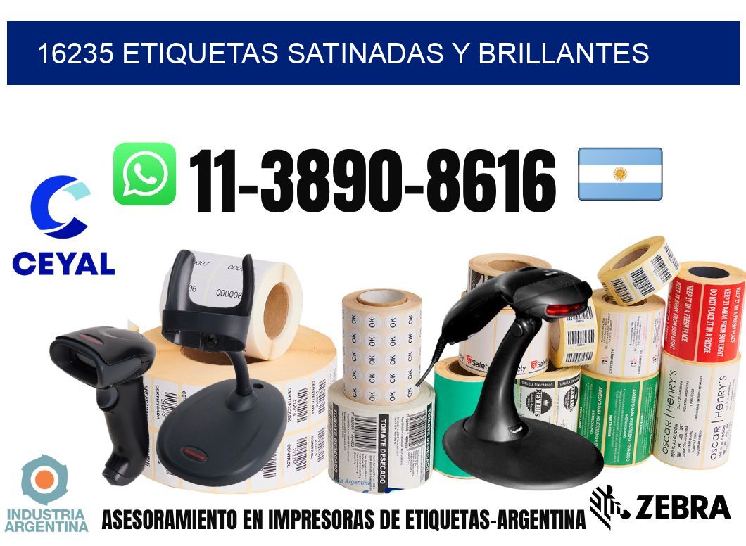 16235 Etiquetas satinadas y brillantes