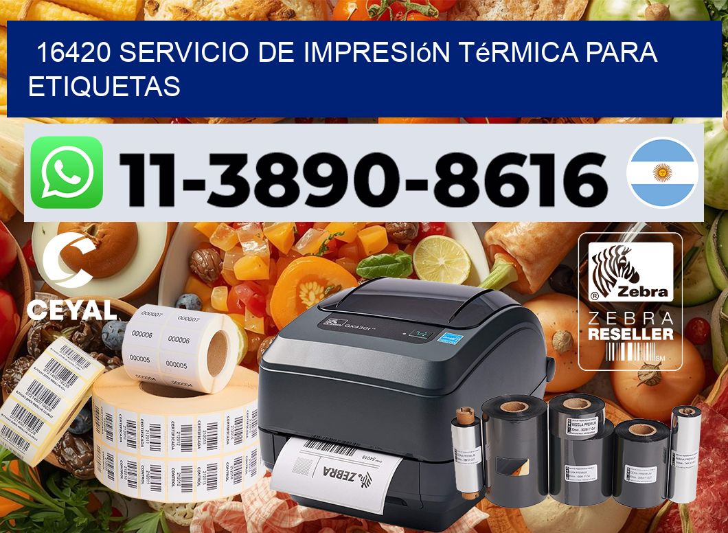 16420 Servicio de impresión térmica para etiquetas