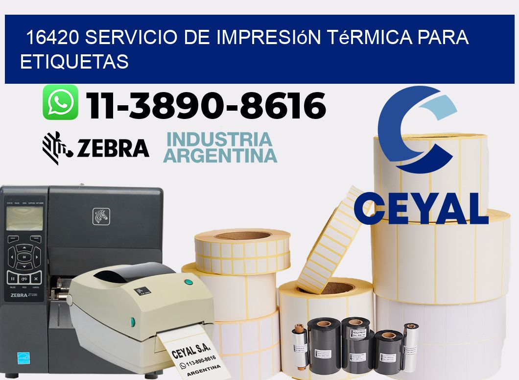 16420 Servicio de impresión térmica para etiquetas