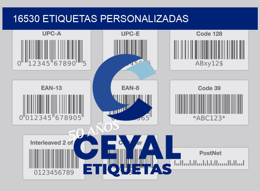 16530 etiquetas personalizadas