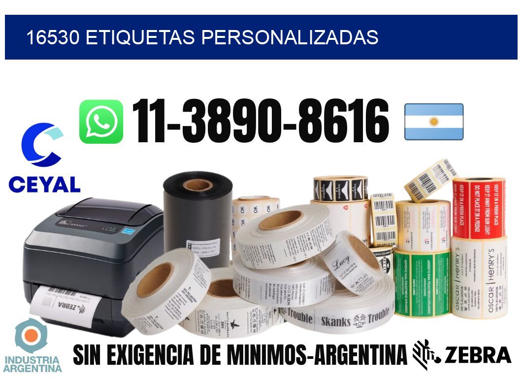 16530 etiquetas personalizadas