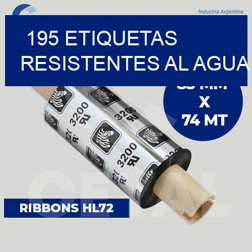 195 Etiquetas resistentes al agua