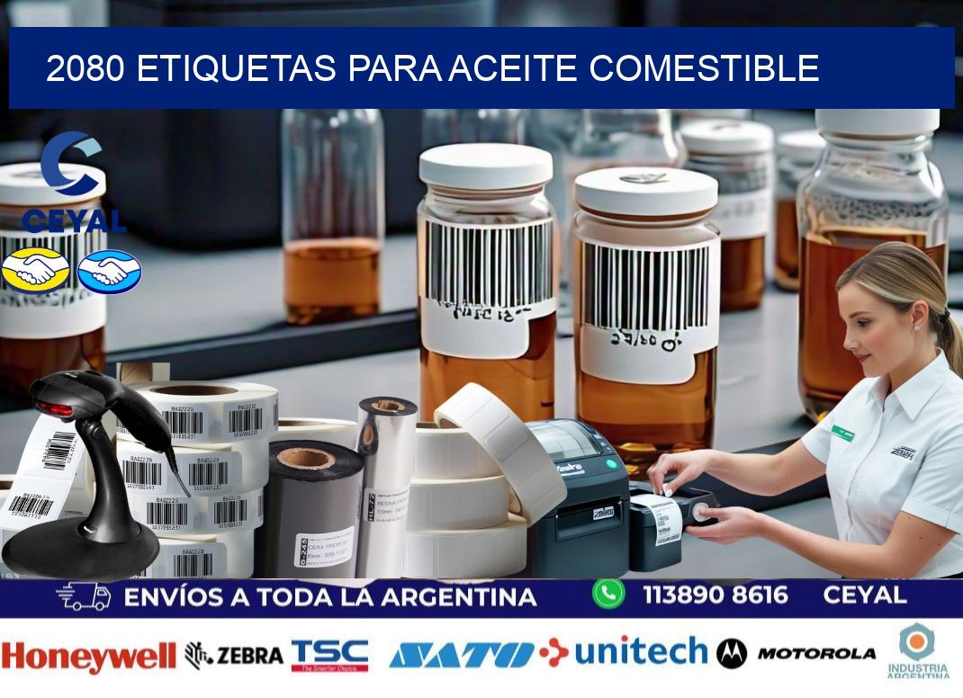 2080 Etiquetas para aceite comestible