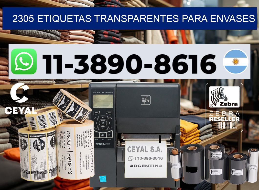 2305 Etiquetas transparentes para envases