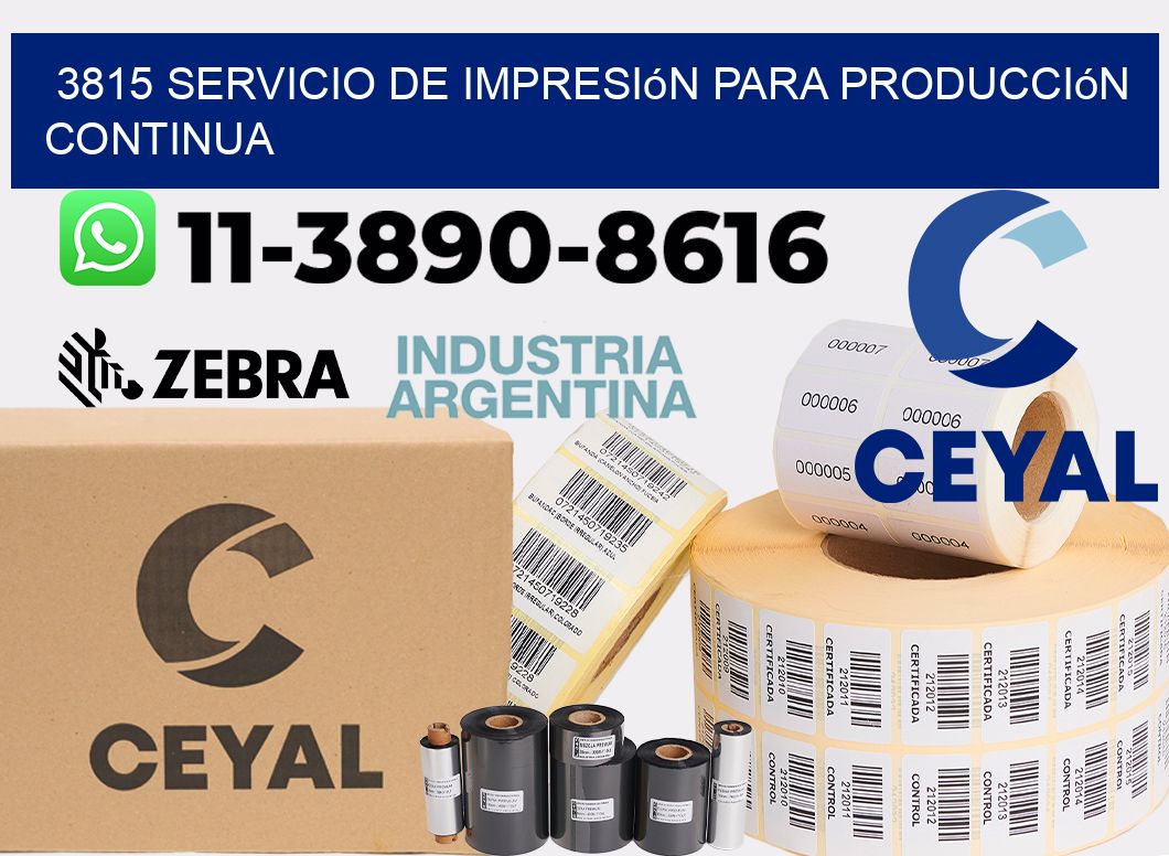 3815 Servicio de impresión para producción continua