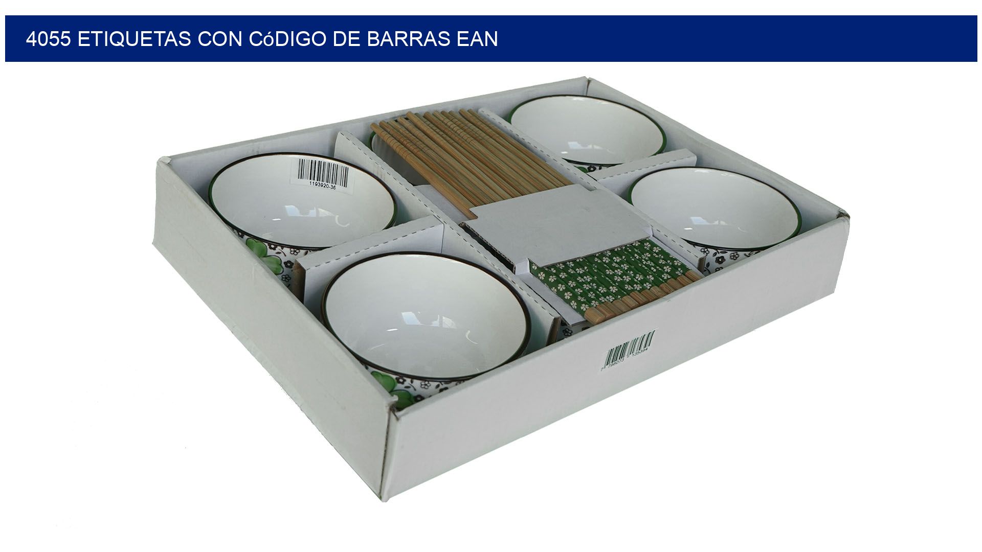 4055 Etiquetas con código de barras EAN