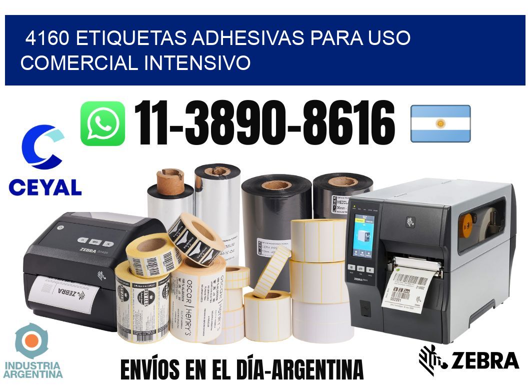4160 Etiquetas adhesivas para uso comercial intensivo