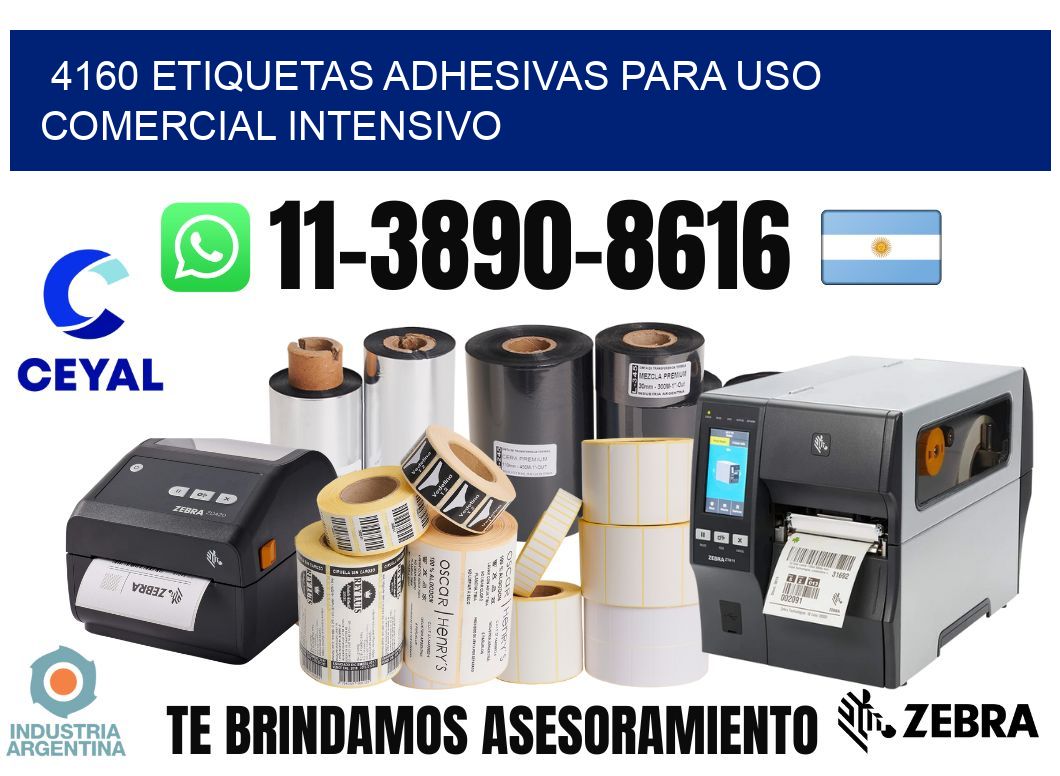 4160 Etiquetas adhesivas para uso comercial intensivo