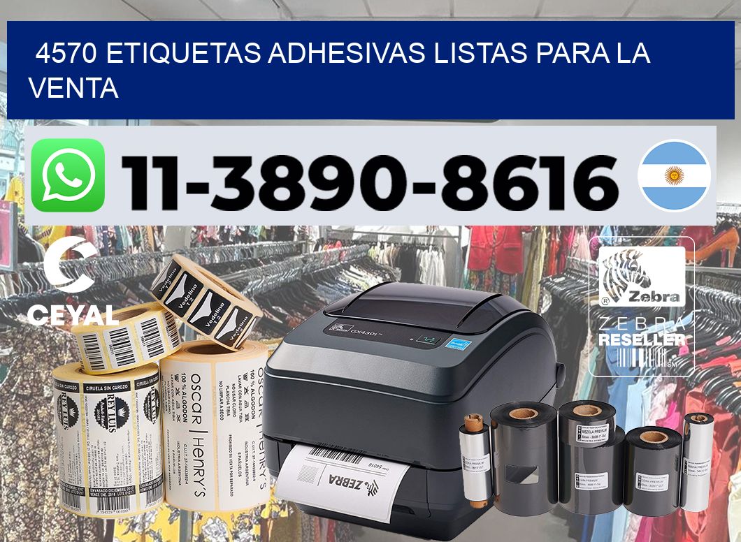 4570 Etiquetas adhesivas listas para la venta