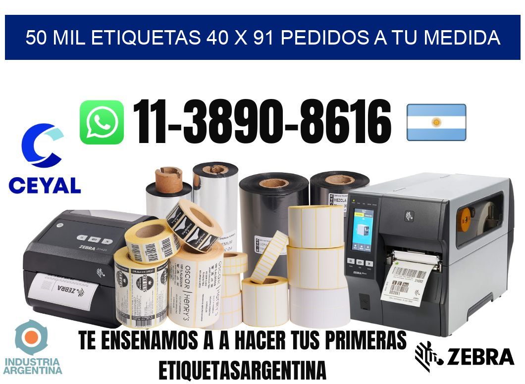 50 mil etiquetas 40 x 91 Pedidos a tu medida