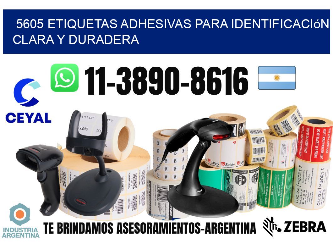 5605 Etiquetas adhesivas para identificación clara y duradera