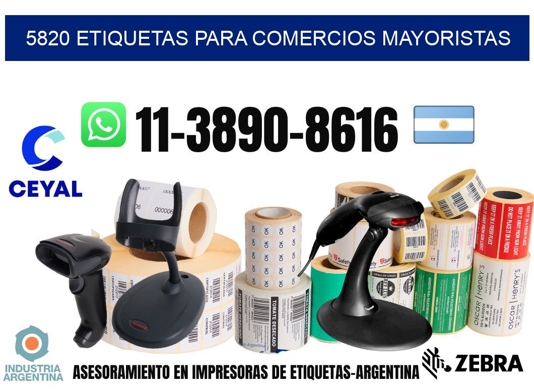 5820 Etiquetas para comercios mayoristas