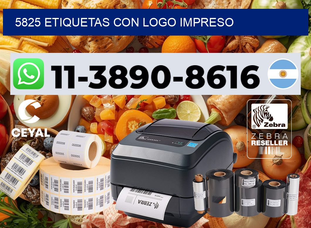5825 Etiquetas con logo impreso