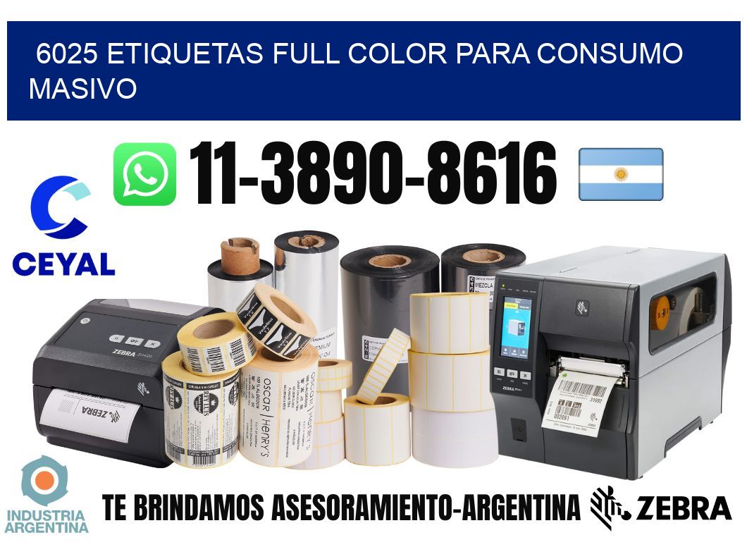 6025 Etiquetas full color para consumo masivo
