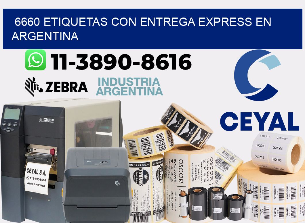 6660 Etiquetas con entrega express en Argentina