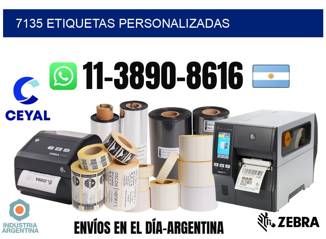 7135 etiquetas personalizadas