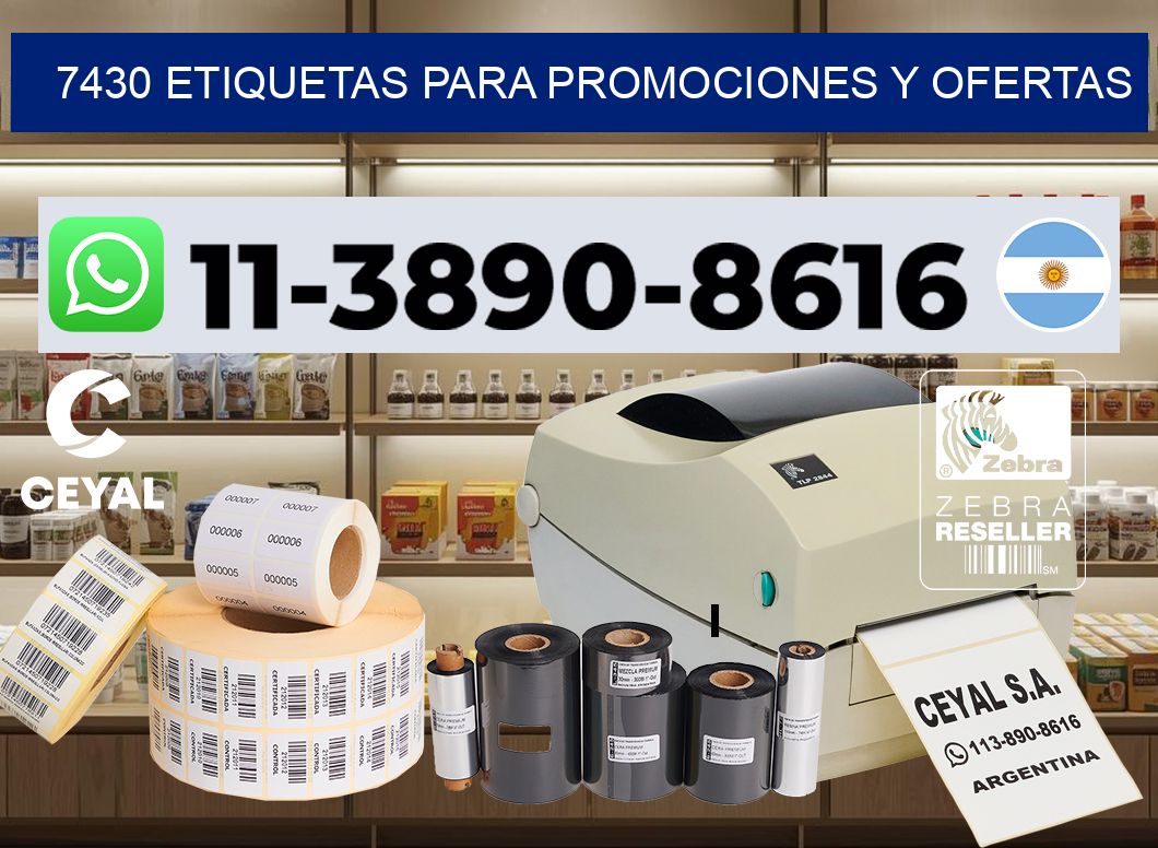 7430 Etiquetas para promociones y ofertas