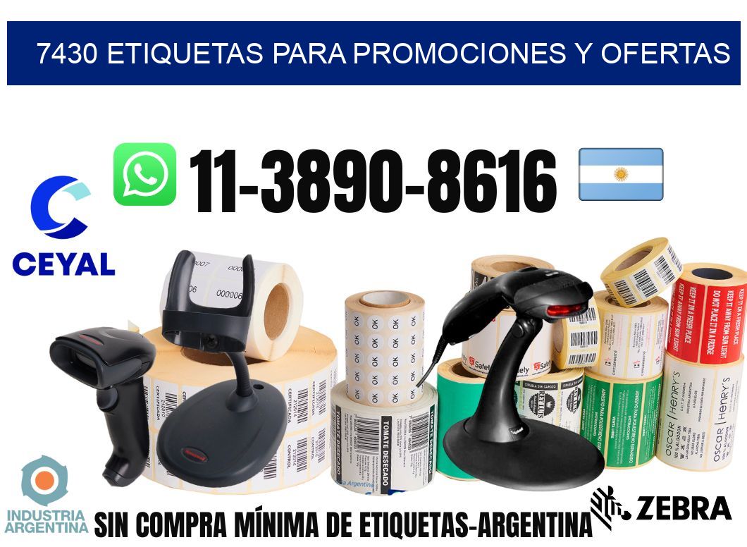 7430 Etiquetas para promociones y ofertas