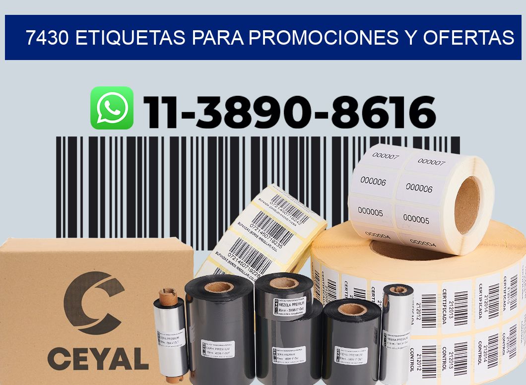 7430 Etiquetas para promociones y ofertas
