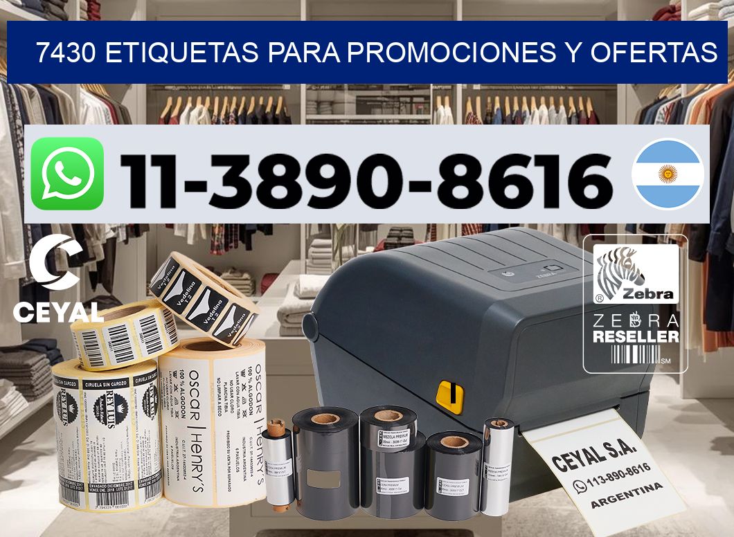 7430 Etiquetas para promociones y ofertas