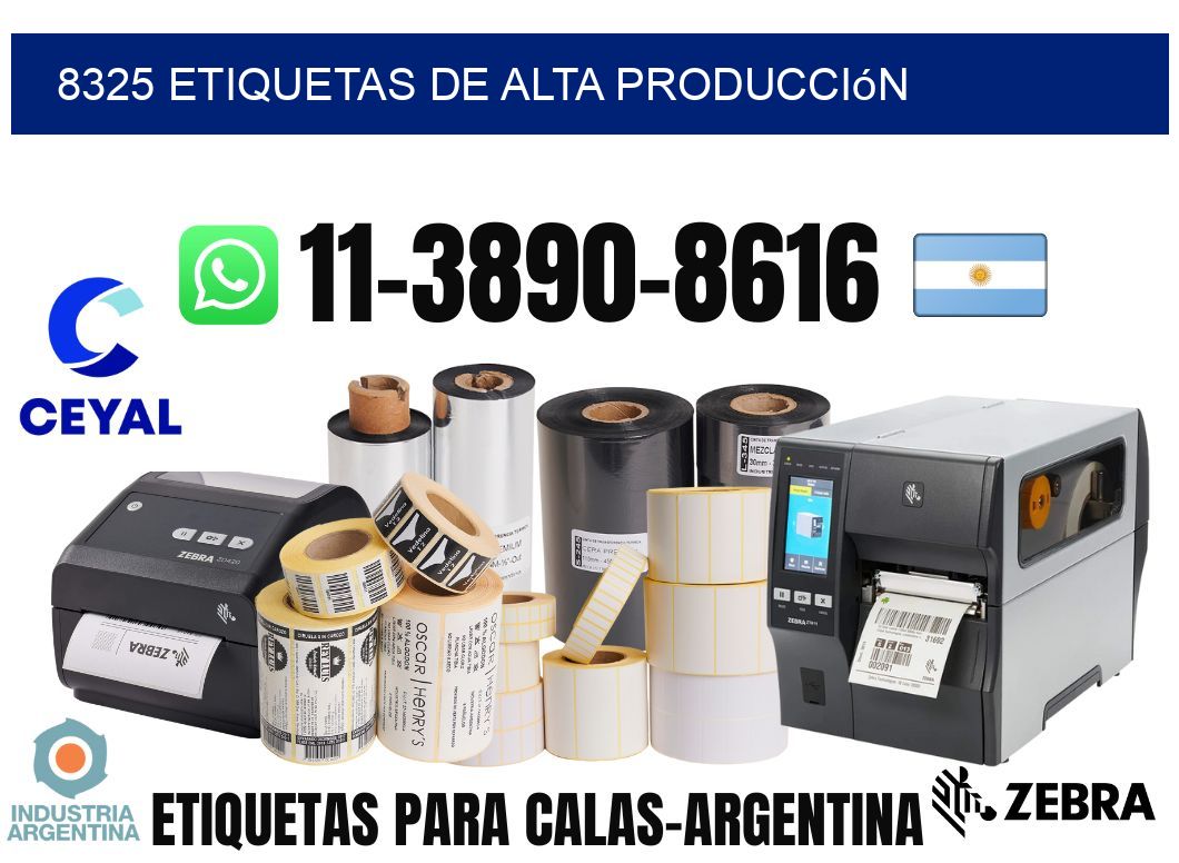 8325 Etiquetas de alta producción