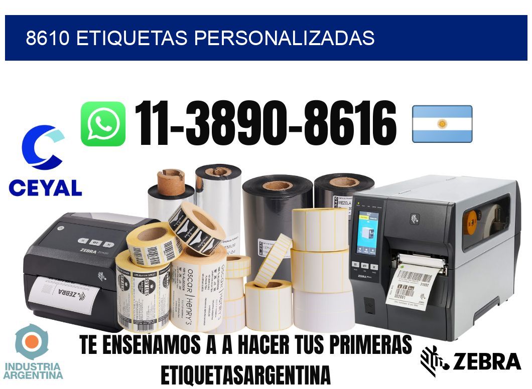 8610 etiquetas personalizadas
