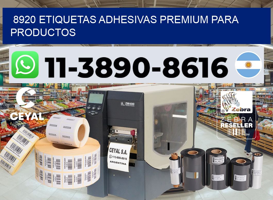 8920 Etiquetas adhesivas premium para productos