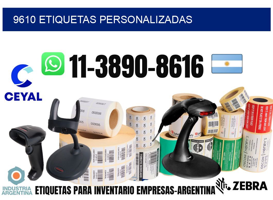 9610 etiquetas personalizadas