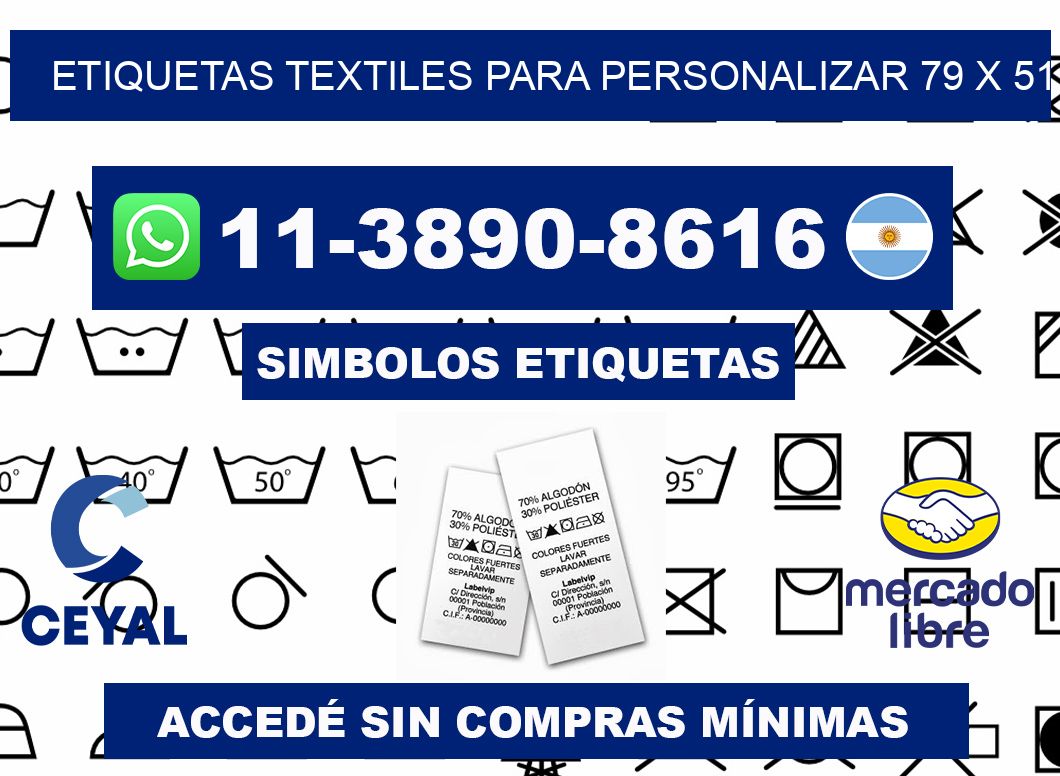 ETIQUETAS TEXTILES PARA PERSONALIZAR 79 x 51