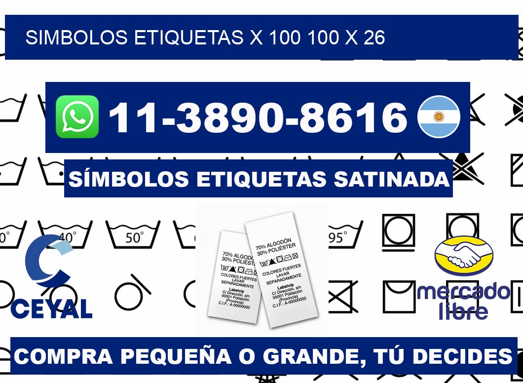 SIMBOLOS ETIQUETAS X 100 100 x 26