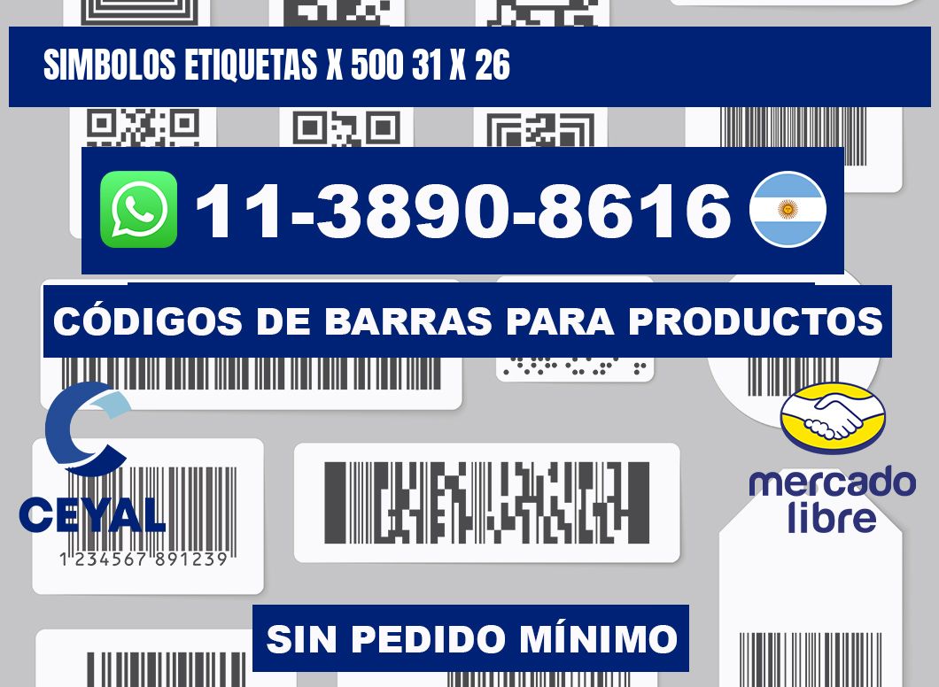 SIMBOLOS ETIQUETAS X 500 31 x 26