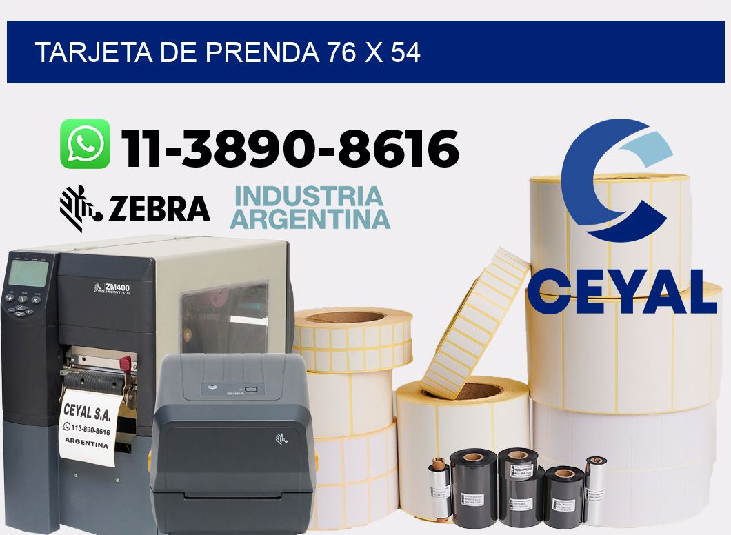 Tarjeta de prenda 76 x 54