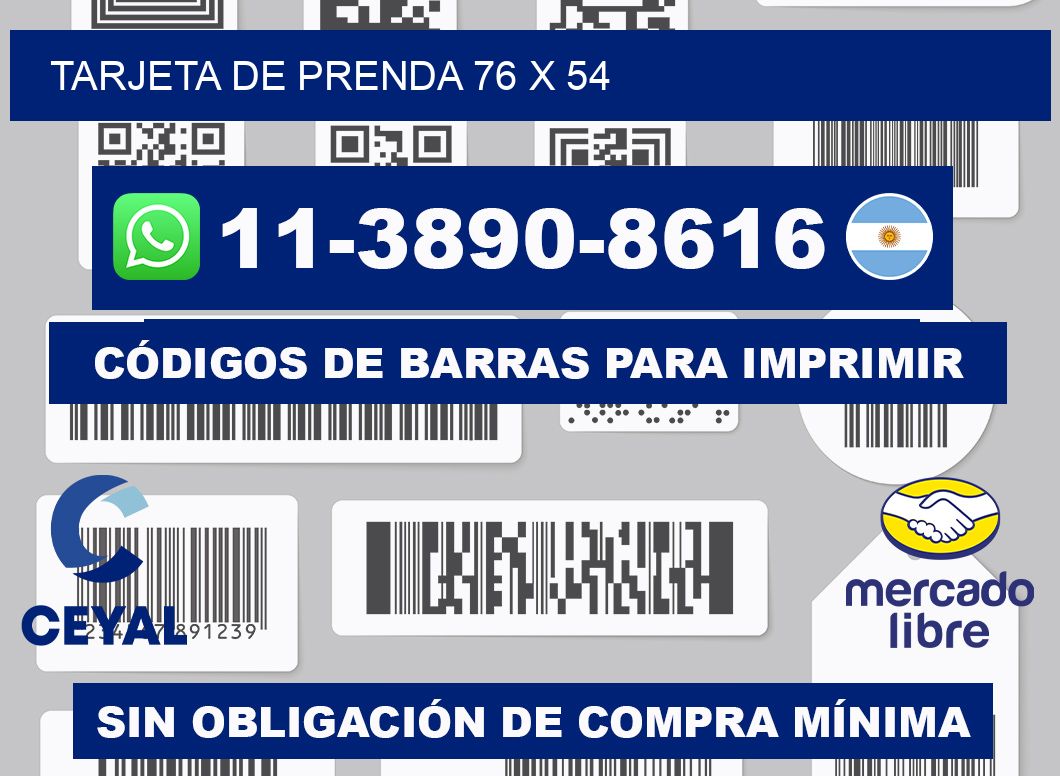 Tarjeta de prenda 76 x 54