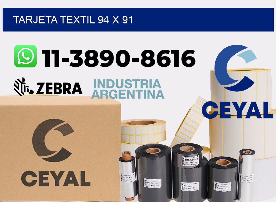 Tarjeta textil 94 x 91