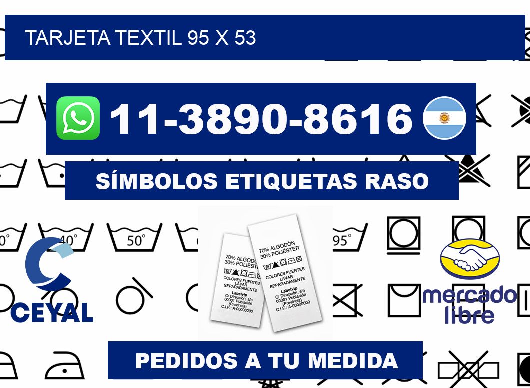 Tarjeta textil 95 x 53