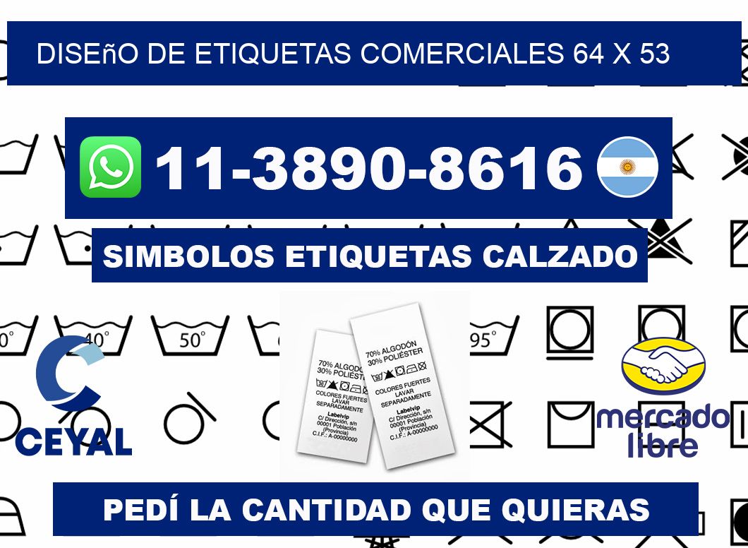 diseño de etiquetas comerciales 64 x 53