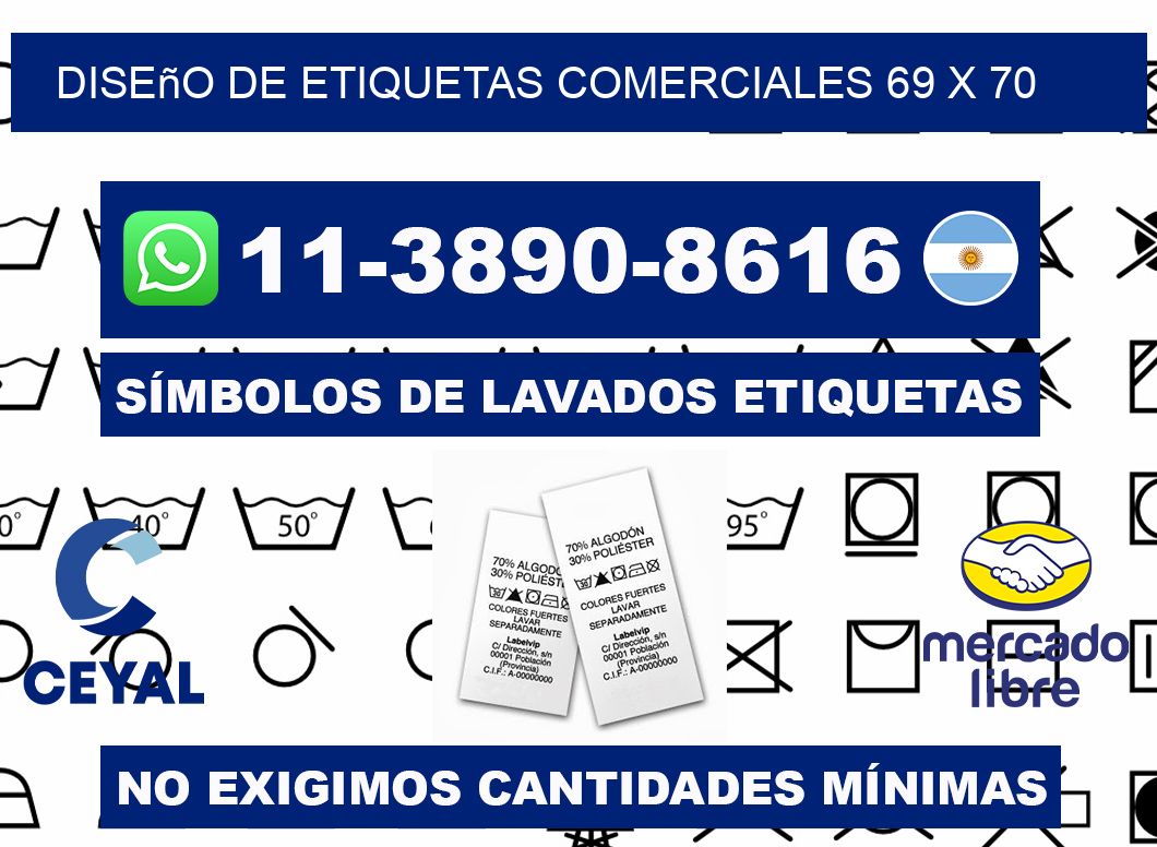 diseño de etiquetas comerciales 69 x 70