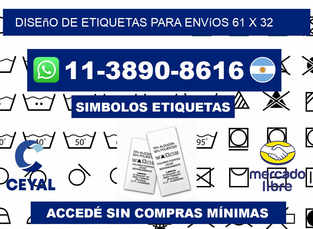 diseño de etiquetas para envíos 61 x 32
