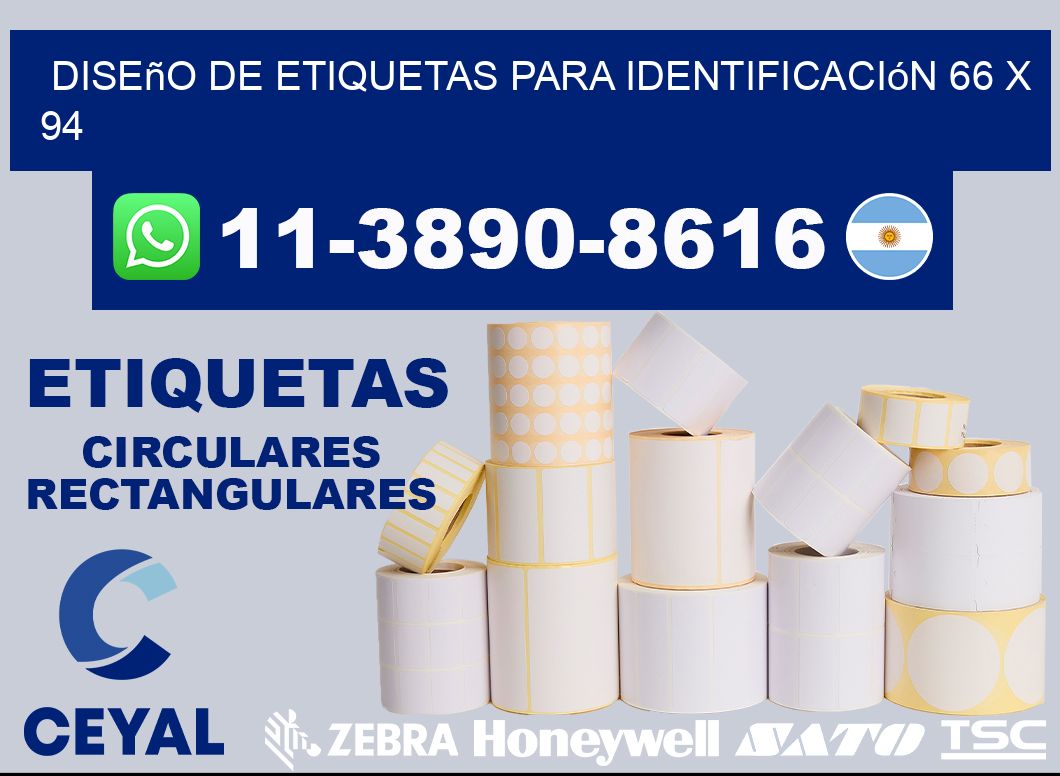 diseño de etiquetas para identificación 66 x 94