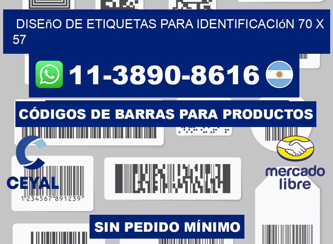 diseño de etiquetas para identificación 70 x 57
