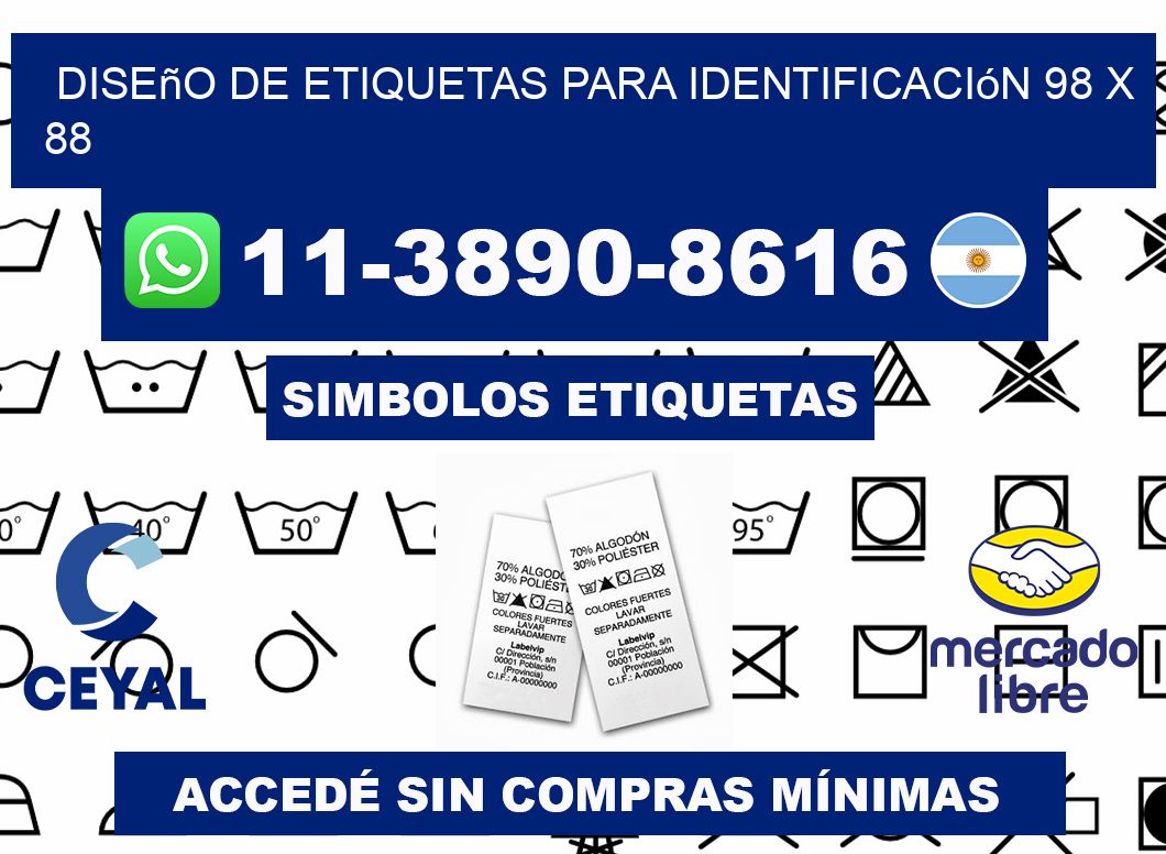 diseño de etiquetas para identificación 98 x 88