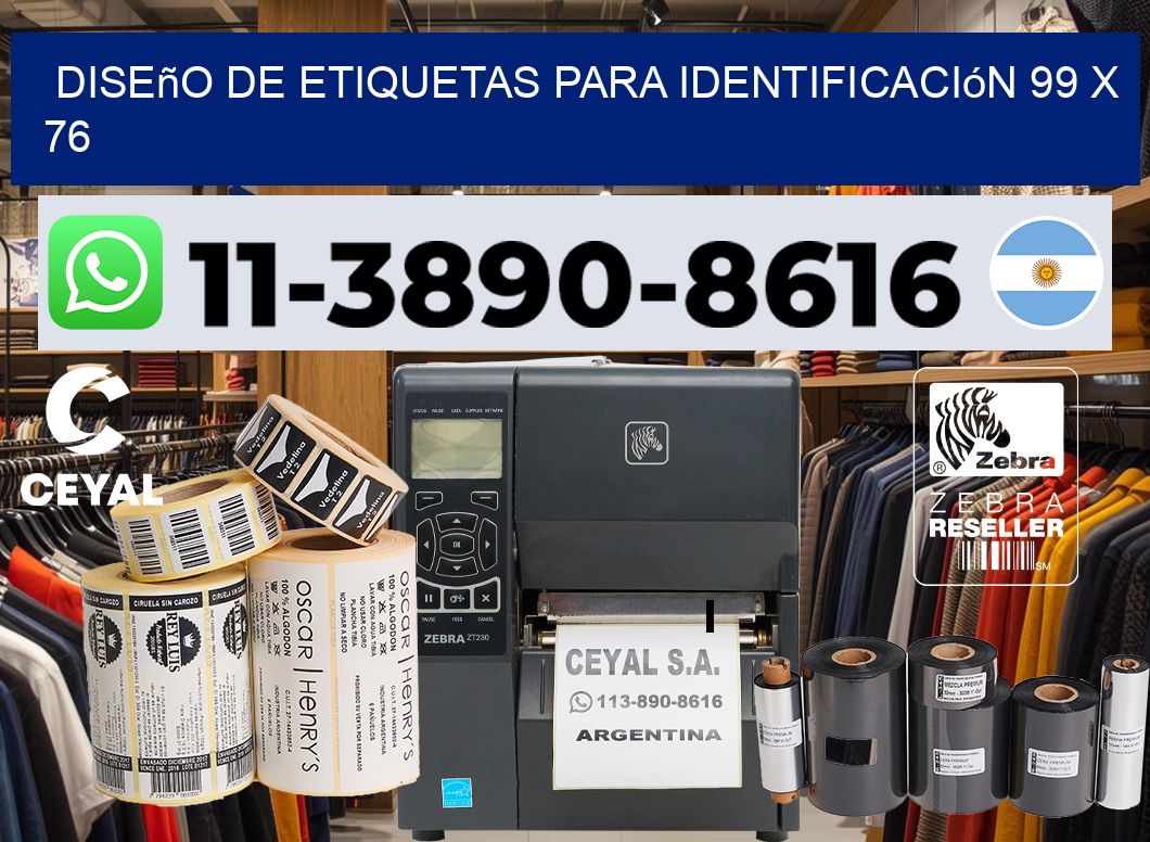 diseño de etiquetas para identificación 99 x 76