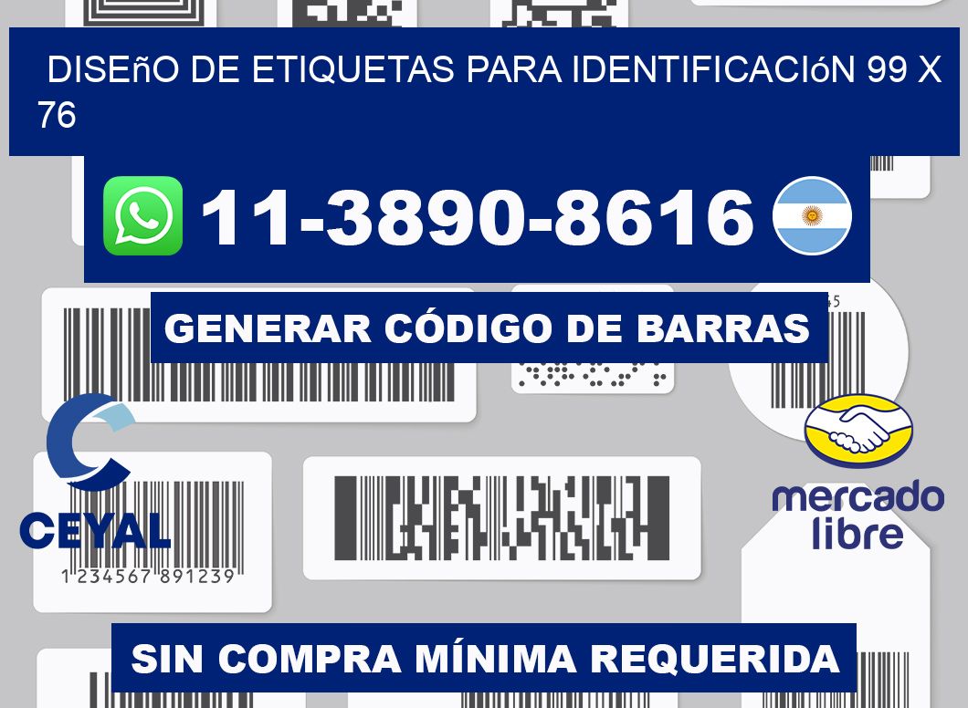 diseño de etiquetas para identificación 99 x 76