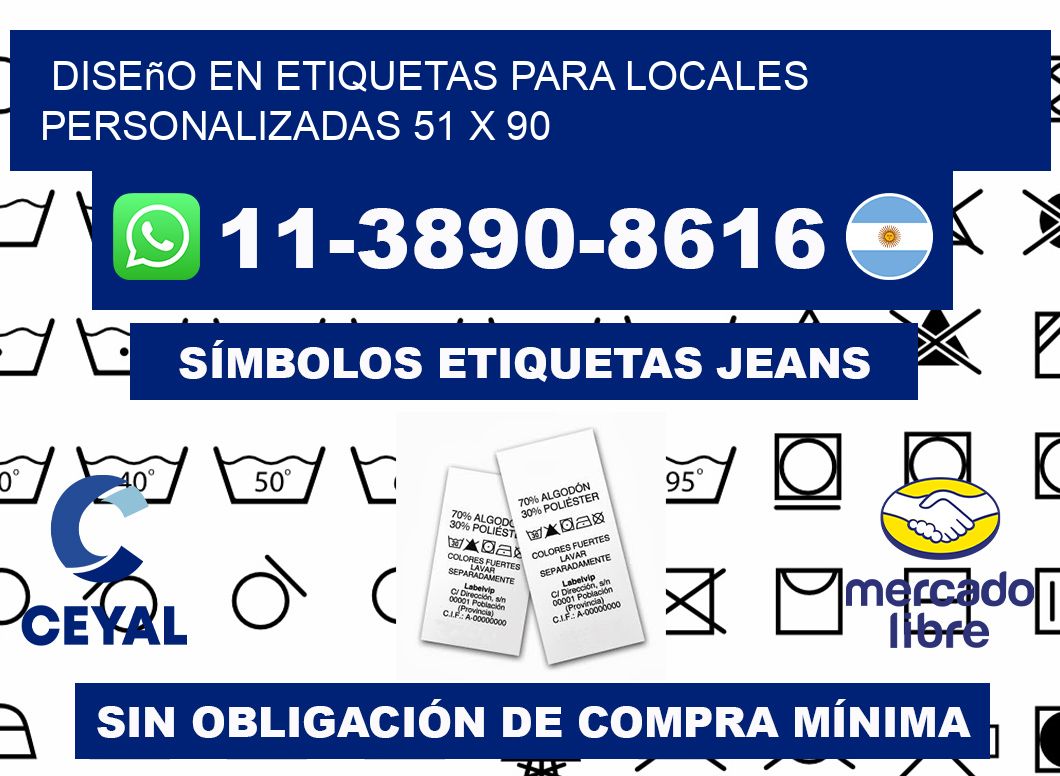 diseño en etiquetas para locales personalizadas 51 x 90
