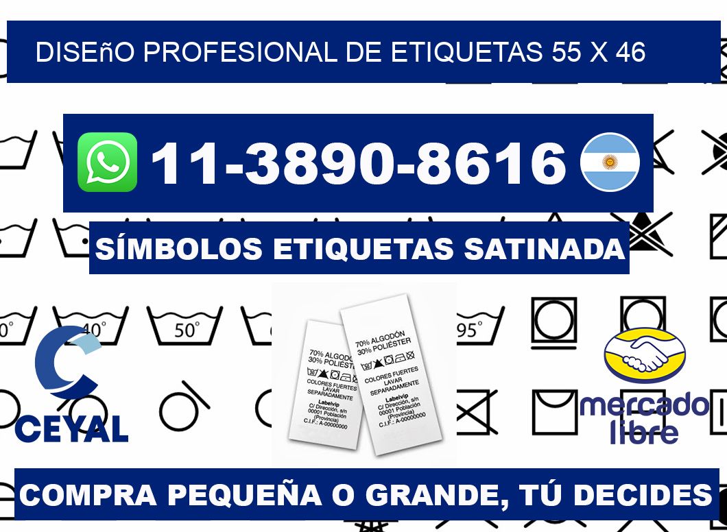 diseño profesional de etiquetas 55 x 46