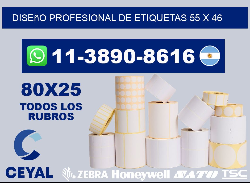 diseño profesional de etiquetas 55 x 46