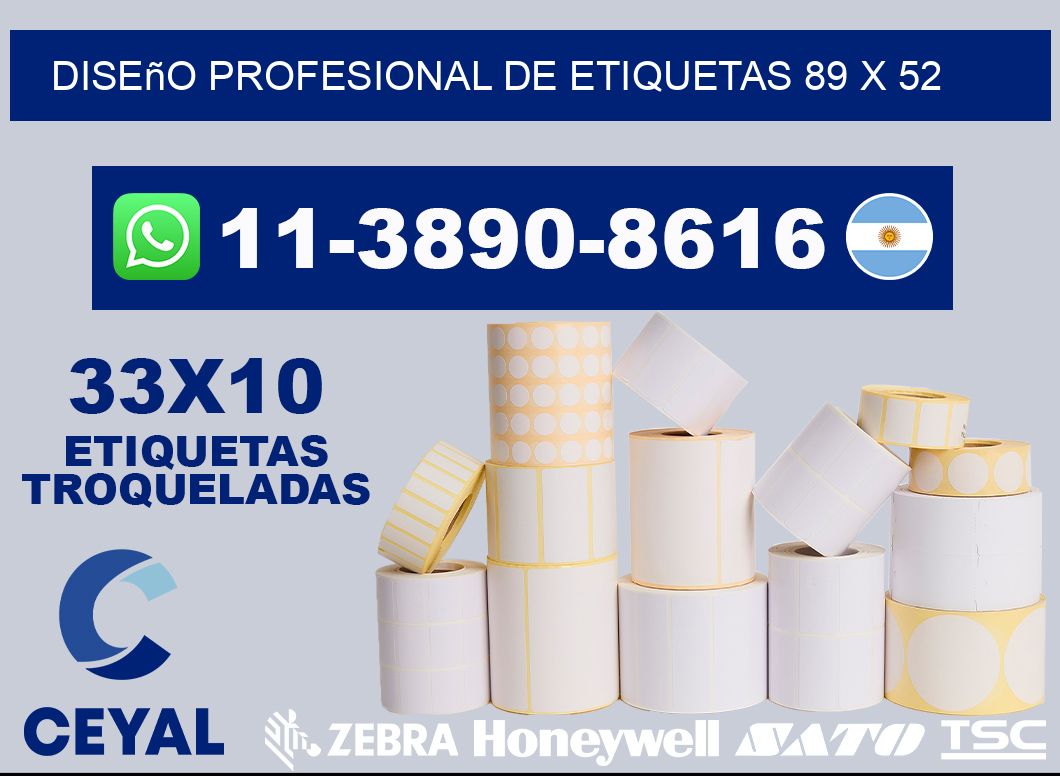 diseño profesional de etiquetas 89 x 52
