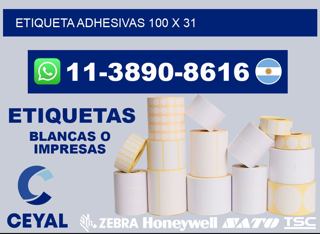 etiqueta adhesivas 100 x 31