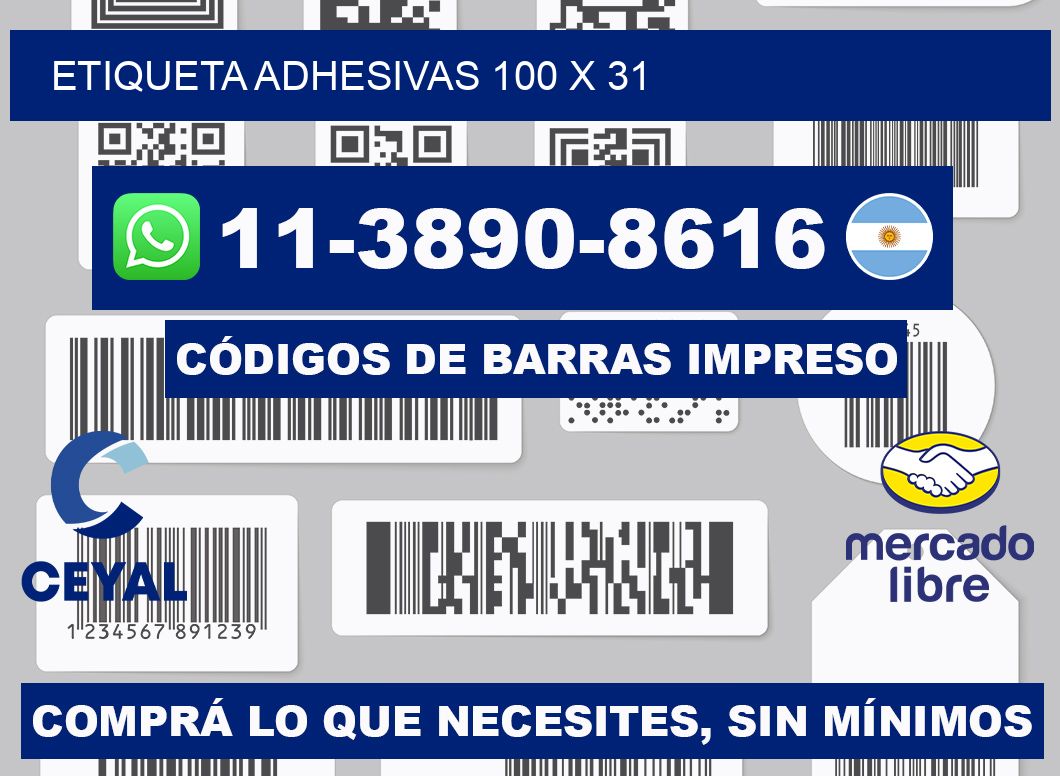 etiqueta adhesivas 100 x 31